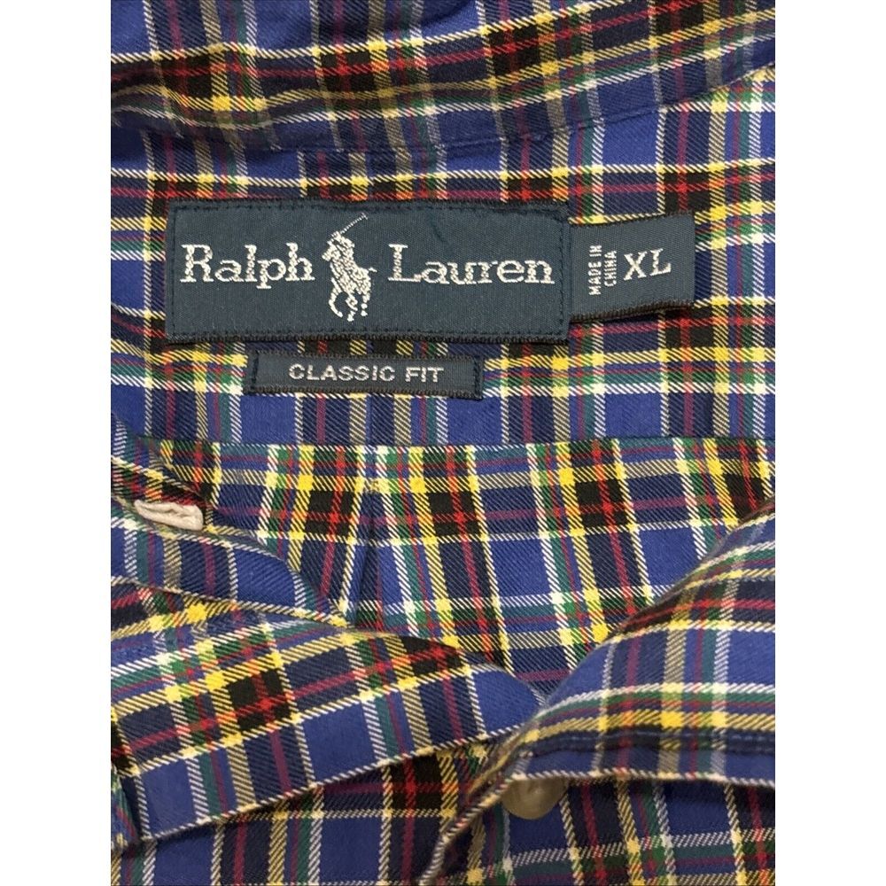 Ralph Lauren Plaid Button Down Shirt‎ Mens XL Classic Red Pony Long Sleeve - Picture 4 of 9